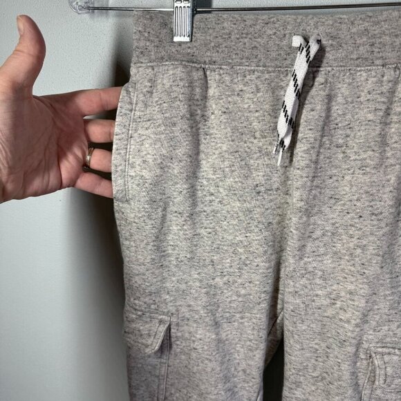 Lands' End Boys Heather Gray Athletic Warm Up Cargo Pants Joggers Medium - Picture 9 of 11